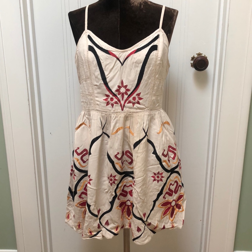 Free People 8 Embroidered Dress